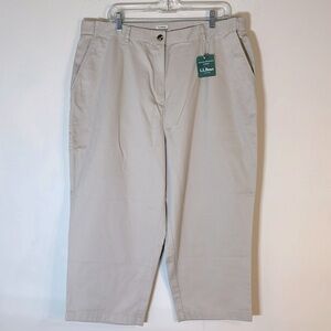 NWT. L.L.Bean 20 Petite Wrinkle-Resistant Cotton Original Fit Capris.